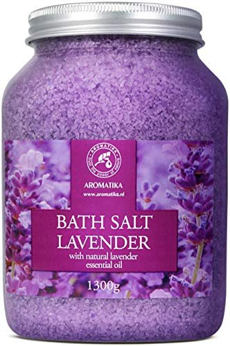 AROMATIKA Sea Salt Lavender Bath Salts with Natural Lavender Essential Oil - 46 Oz (1300g) - Lavender Bath Salts for Relaxation, Stress Relief, and Better Sleep Avelisse