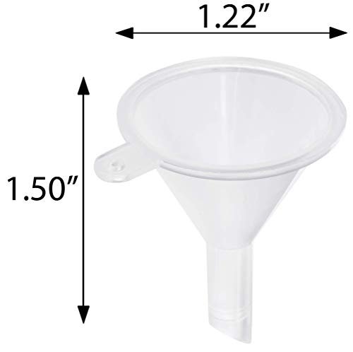 JUVITUS 2 oz Frosted Clear Glass Boston Round Bottles with Black Treatment Pump (24 Pack) + Funnel - Refillable Empty Storage Containers - görsel 10