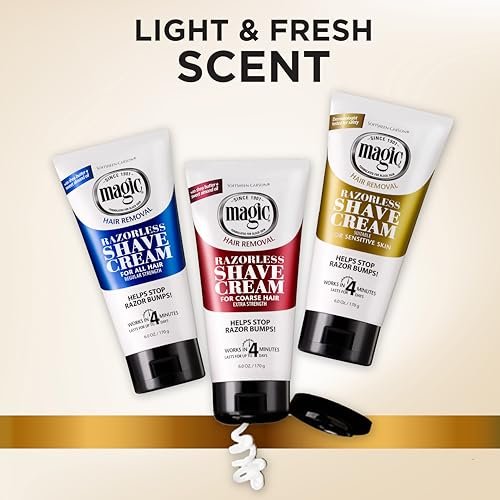 SoftSheen-Carson Magic Razorless Shaving Cream, Depilatory Hair Removal Cream for Coarse, Curly Hair, Works in 4 Minutes, 6 oz (Pack of 2) - görsel 18