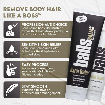 Bare Balm - Body Hair Management Cream (Professional's Choice || Big Balls Formula) Avelisse