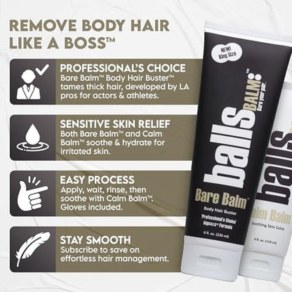 Bare Balm - Body Hair Management Cream (Professional's Choice || Big Balls Formula) Avelisse