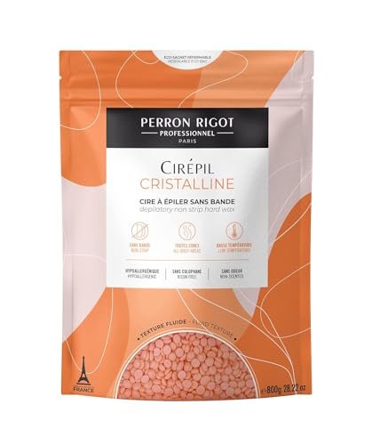 Cirepil Cristalline Hard Wax Beads - 800g / 28.22 oz - Unscented, Rosin-Free, Low-Temp Stripless Hair Removal for Sensitive Skin Avelisse