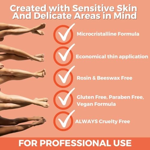 Cirepil Cristalline Hard Wax Beads - 800g / 28.22 oz - Unscented, Rosin-Free, Low-Temp Stripless Hair Removal for Sensitive Skin Avelisse