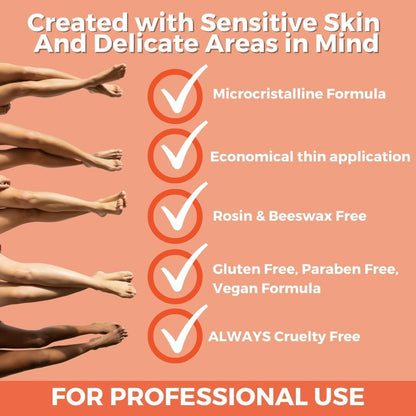Cirepil Cristalline Hard Wax Beads - 800g / 28.22 oz - Unscented, Rosin-Free, Low-Temp Stripless Hair Removal for Sensitive Skin Avelisse