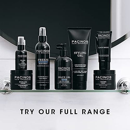 Pacinos Styling Gel - Medium Shine All Day Hold, Conditions and Moisturizes Hair while Adding Volume and Texture, No Dry Flakes or Residue, All Hair Types, 8 fl. Oz