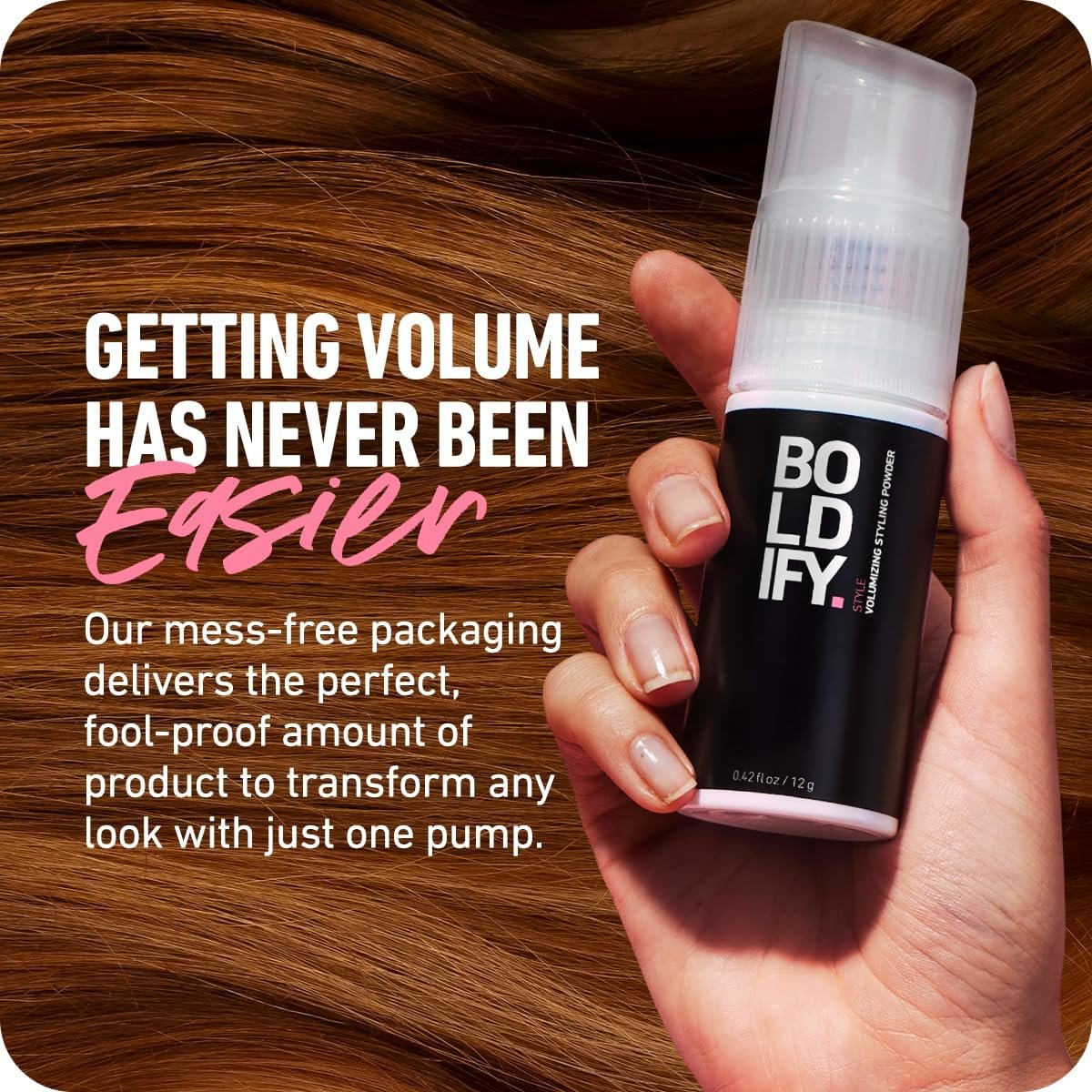 Boldify Hair Texture Powder and Volumizer - Root Lifting Powder for Fine, Thinning Hair - Travel Size Volumizing Powder for Women & Men Avelisse