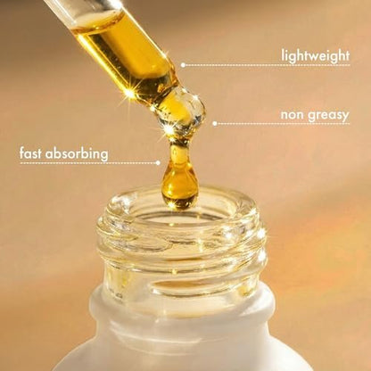 Admire My Skin Vitamin C Gua Sha Oil for Face - Organic Facial Oil with Argan & Rosehip Oils for Glowing, Dewy Skin - 1 oz Avelisse