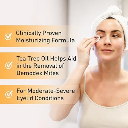 OCuSOFT Lid Scrub Oust Eyelid Cleanser Pre-Moistened Pads, 30 Count – Gentle Eyelid Wipes for Clean, Comfortable Eyes Avelisse