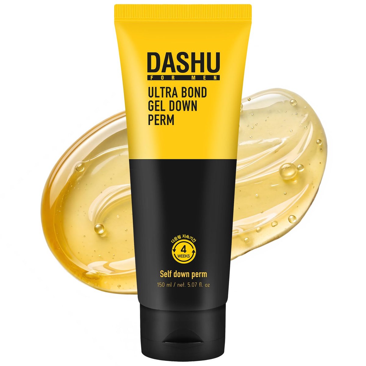 DASHU Down Perm Cream for Men – 3.5 oz Korean Hair Straightening Perm Kit, Ultra Bond Gel, Tame Frizzy Hair, 10-Minute Quick Down Perm, Long-Lasting Hold Avelisse