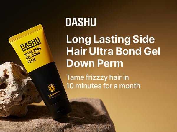 DASHU Down Perm Cream for Men – 3.5 oz Korean Hair Straightening Perm Kit, Ultra Bond Gel, Tame Frizzy Hair, 10-Minute Quick Down Perm, Long-Lasting Hold Avelisse