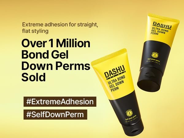 DASHU Down Perm Cream for Men – 3.5 oz Korean Hair Straightening Perm Kit, Ultra Bond Gel, Tame Frizzy Hair, 10-Minute Quick Down Perm, Long-Lasting Hold Avelisse