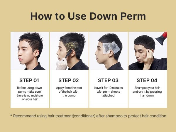DASHU Down Perm Cream for Men – 3.5 oz Korean Hair Straightening Perm Kit, Ultra Bond Gel, Tame Frizzy Hair, 10-Minute Quick Down Perm, Long-Lasting Hold Avelisse