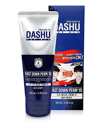 DASHU Down Perm for Men – Korean Fast Down Perm Kit 3.38 oz | At-Home Hair Relaxer & Straightener for Side Hair Avelisse