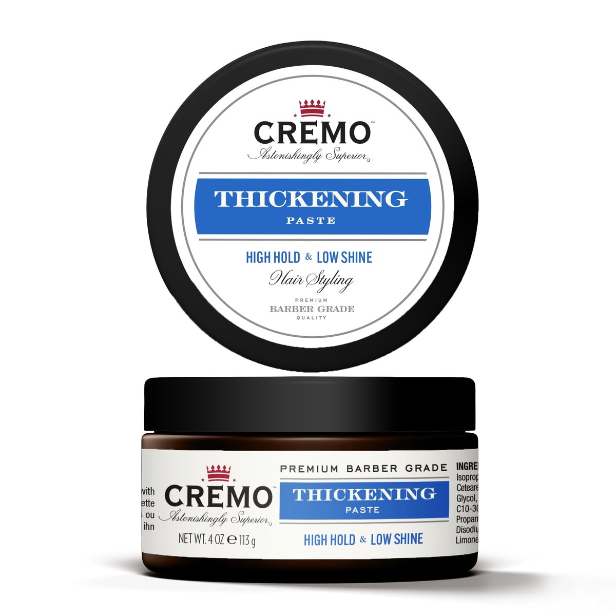 Cremo Barber Grade Thickening Paste for Hair Styling, 4 Ounce (Pack of 3) Avelisse