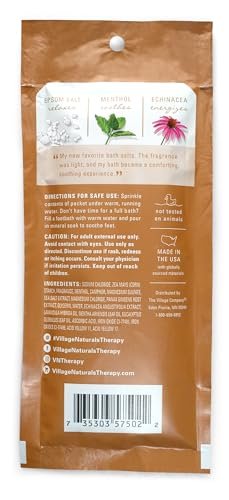 Village Naturals Therapy Breathe Concentrated Mineral Bath Soak, Lemon Mint, 2 oz (Pack of 12) Avelisse