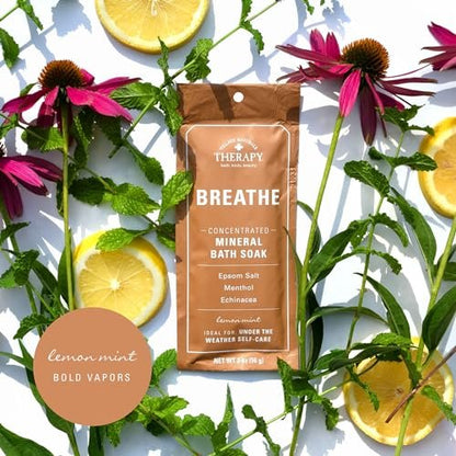 Village Naturals Therapy Breathe Concentrated Mineral Bath Soak, Lemon Mint, 2 oz (Pack of 12) Avelisse