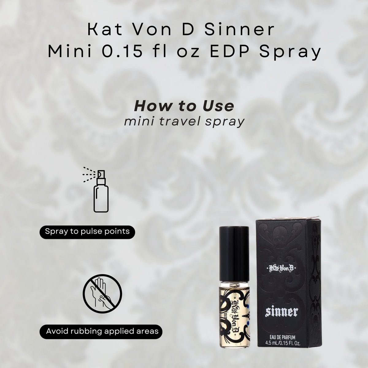 Kat Von D Sinner Eau de Parfum for Women - Mini EDP Spray (0.15 oz) - görsel 5