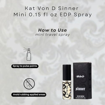 Kat Von D Sinner Eau de Parfum for Women - Mini EDP Spray (0.15 oz)