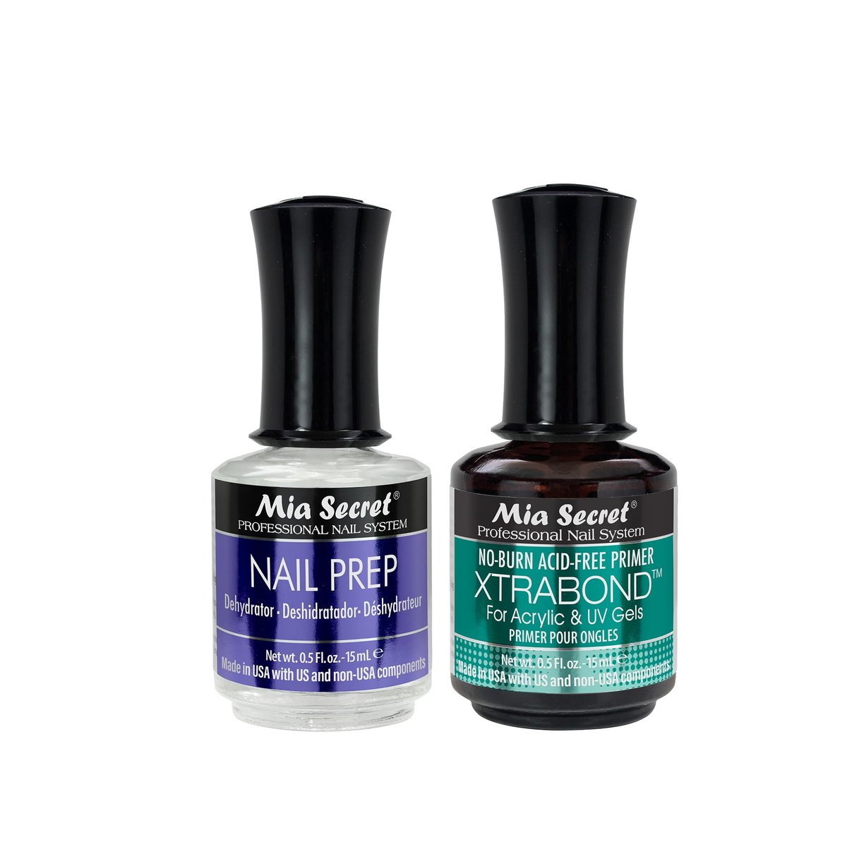Mia Secret 15 ml Nail Dehydrator and Primer, Acid Free Base Coat Natural Prep Dehydrate & Bond Primer Kit, Acrylic Nail Supplies - görsel 1
