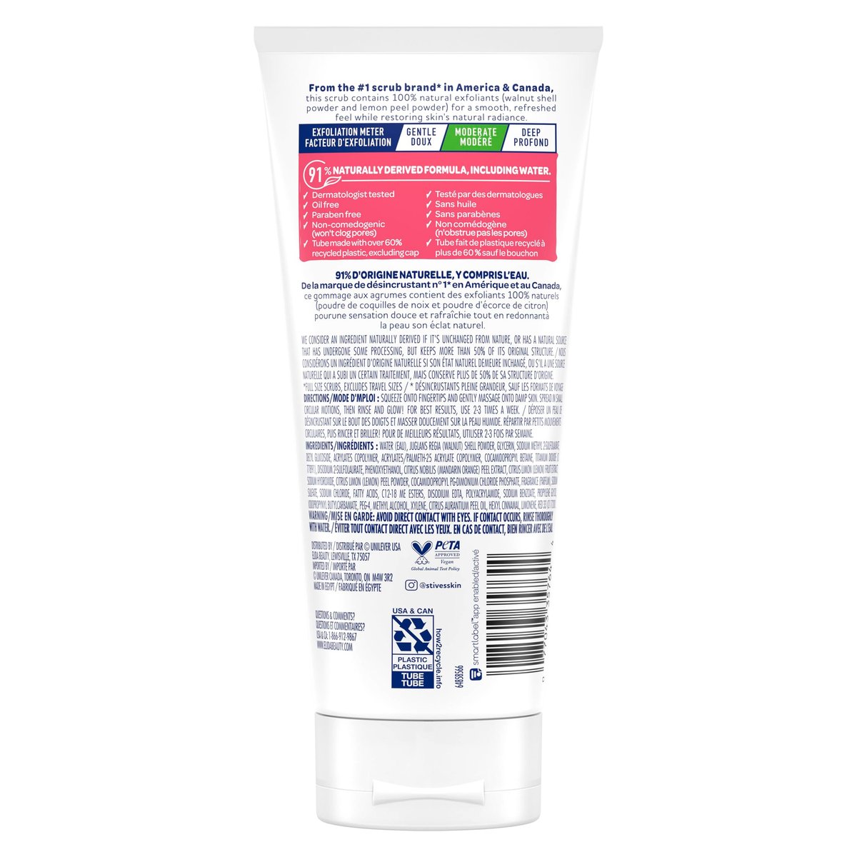 St. Ives Skin-Brightening Pink Lemon & Mandarin Face Scrub - Gentle Exfoliant for Glowing Skin, 6 oz - görsel 3