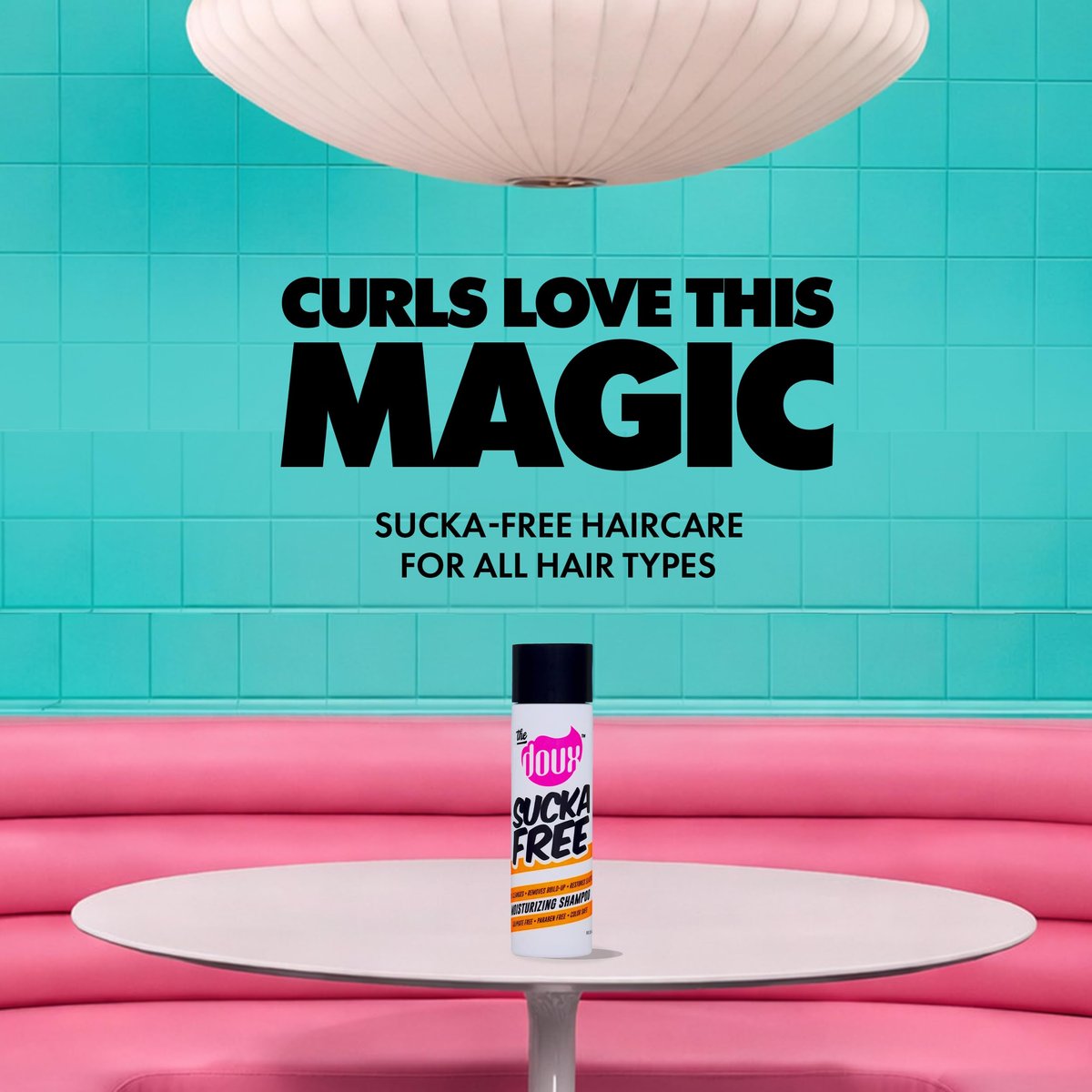 The Doux SUCKA FREE Moisturizing Shampoo for Curly Hair – Sulfate-Free with Shea Butter, Aloe & Silk Amino Acids – 8 Fl Oz Avelisse