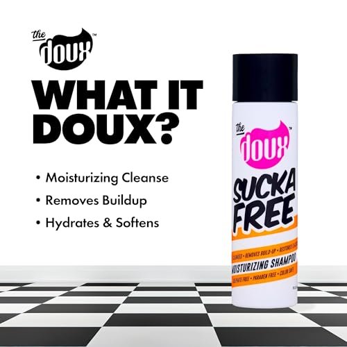 The Doux SUCKA FREE Moisturizing Shampoo for Curly Hair – Sulfate-Free with Shea Butter, Aloe & Silk Amino Acids – 8 Fl Oz Avelisse