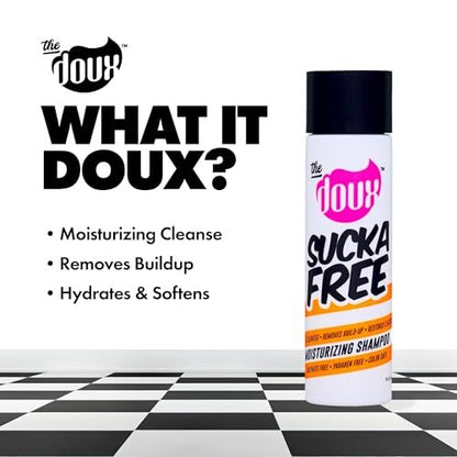 The Doux SUCKA FREE Moisturizing Shampoo for Curly Hair – Sulfate-Free with Shea Butter, Aloe & Silk Amino Acids – 8 Fl Oz Avelisse
