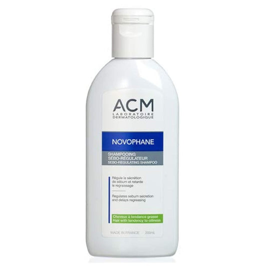 ACM Novophane Sebo-Regulating Shampoo 200ml – Oily Hair & Dandruff Control with Salicylic Acid