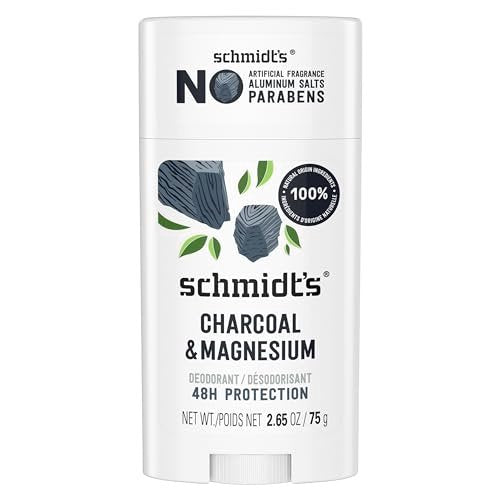 Schmidt's Natural Deodorant Charcoal & Magnesium, Aluminum-Free, Vegan, 24-Hour Odor Protection, 2.65 oz - görsel 2