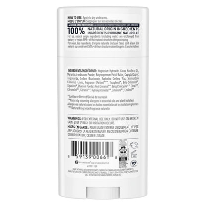 Schmidt's Natural Deodorant Charcoal & Magnesium, Aluminum-Free, Vegan, 24-Hour Odor Protection, 2.65 oz