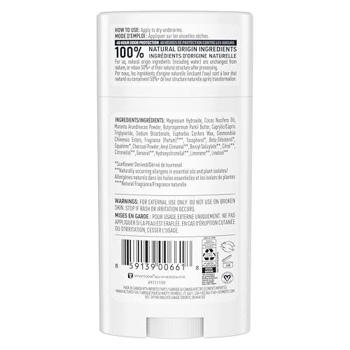 Schmidt's Natural Deodorant Charcoal & Magnesium, Aluminum-Free, Vegan, 24-Hour Odor Protection, 2.65 oz - görsel 4