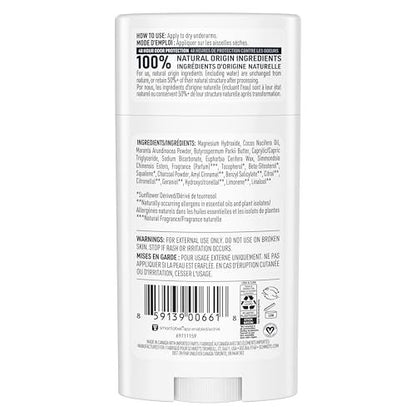 Schmidt's Natural Deodorant Charcoal & Magnesium, Aluminum-Free, Vegan, 24-Hour Odor Protection, 2.65 oz
