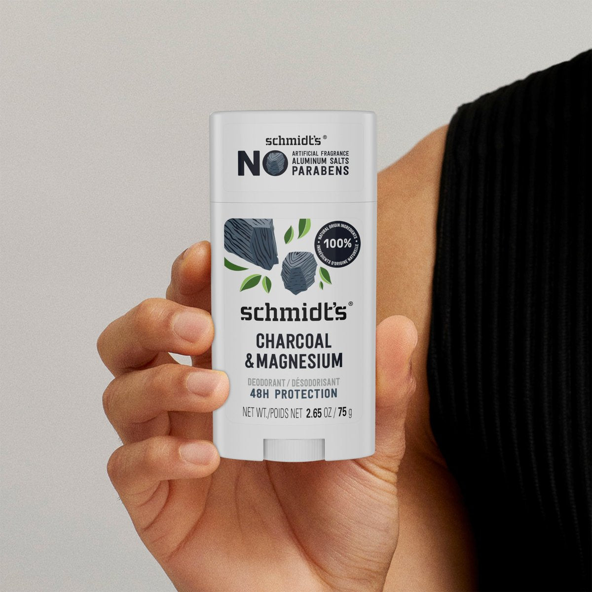 Schmidt's Natural Deodorant Charcoal & Magnesium, Aluminum-Free, Vegan, 24-Hour Odor Protection, 2.65 oz - görsel 13
