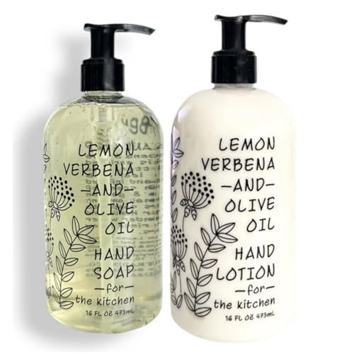 Greenwich Bay Trading Company Lemon Verbena & Olive Oil Hand Soap and Lotion Duo - 7 Fl Oz Each Avelisse