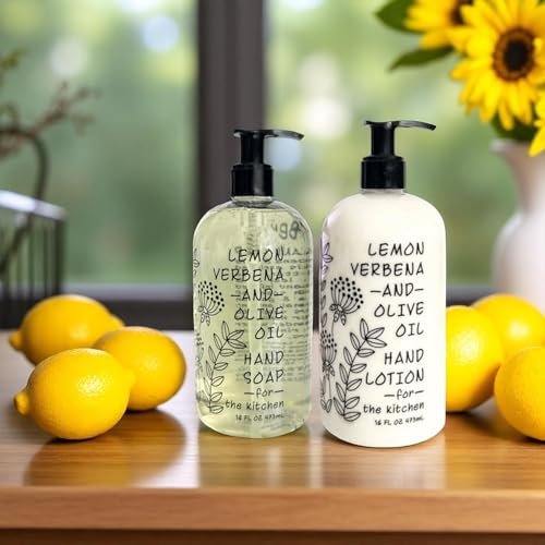 Greenwich Bay Trading Company Lemon Verbena & Olive Oil Hand Soap and Lotion Duo - 7 Fl Oz Each Avelisse