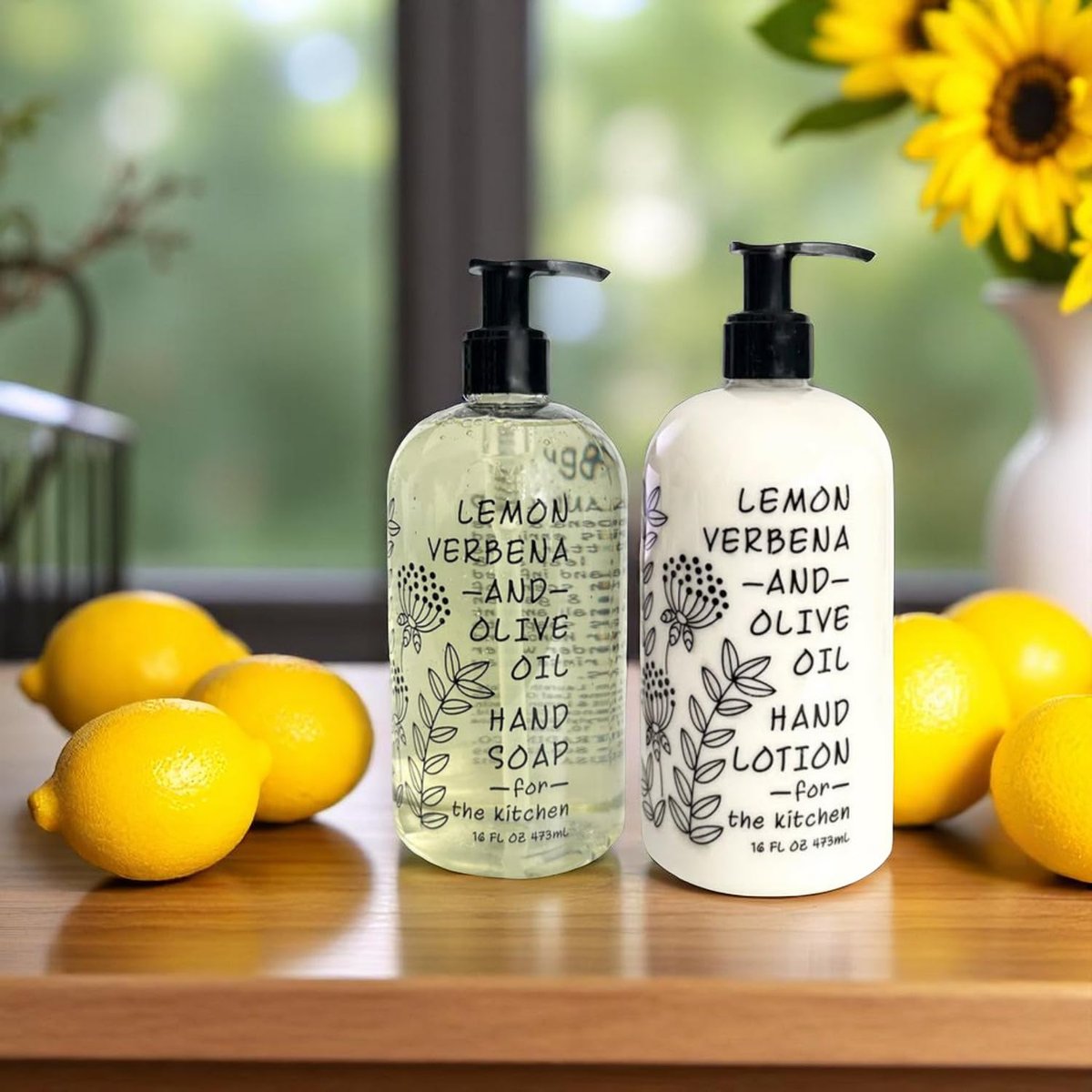 Greenwich Bay Trading Company Lemon Verbena & Olive Oil Hand Soap and Lotion Duo - 7 Fl Oz Each Avelisse