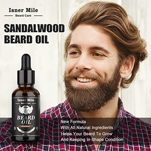 Isner Mile Beard Grooming Kit for Men - Complete Beard Care Set with Oil, Balm, Wash, Brush, Comb & Straight Razor, Gift for Him Avelisse