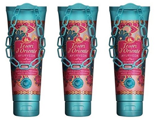 Tesori d'Oriente Ayurveda Aromatic Shower Cream 250ml (Pack of 3) - Soothing Body Wash with Ayurvedic Herbs - görsel 2