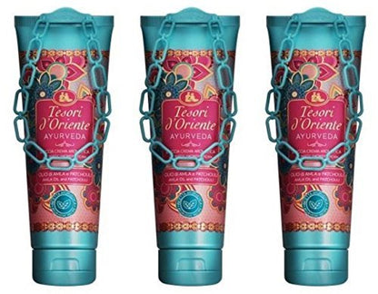 Tesori d'Oriente Ayurveda Aromatic Shower Cream 250ml (Pack of 3) - Soothing Body Wash with Ayurvedic Herbs