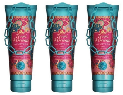 Tesori d'Oriente Ayurveda Aromatic Shower Cream 250ml (Pack of 3) - Soothing Body Wash with Ayurvedic Herbs