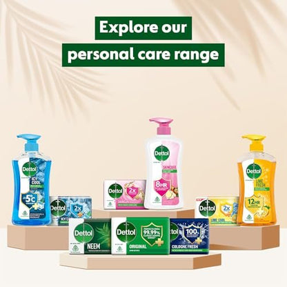 Dettol Original Bar Soap 100g Each - Pack of 6 | Antibacterial Protection