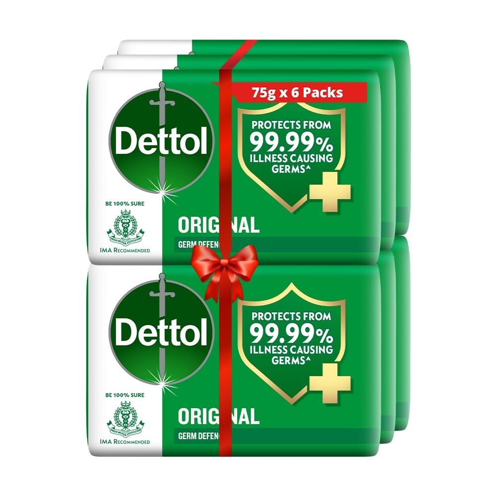 Dettol Original Bar Soap 100g Each - Pack of 6 | Antibacterial Protection - görsel 1