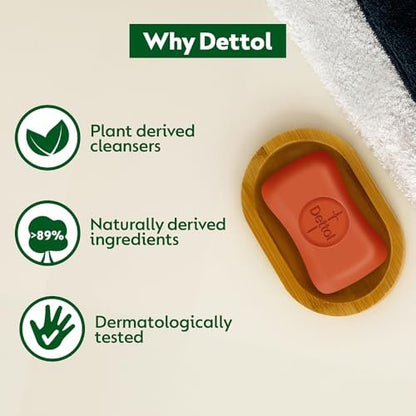 Dettol Original Bar Soap 100g Each - Pack of 6 | Antibacterial Protection