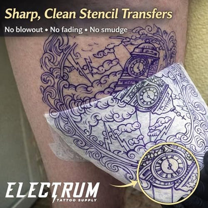 Electrum Tattoo Transfer Gel Solution – 2 oz Stencil Application Gel for Carbon & Marker Stencils, Made in USA by Tattoo Artists