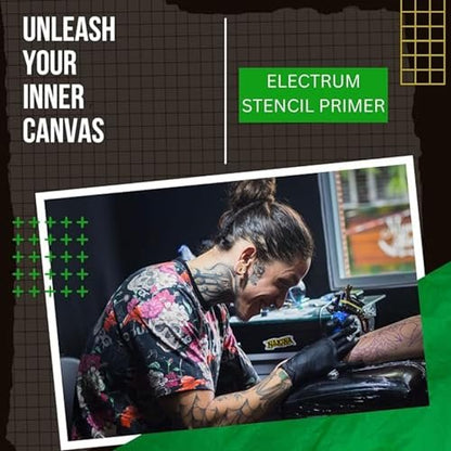 Electrum Tattoo Transfer Gel Solution – 2 oz Stencil Application Gel for Carbon & Marker Stencils, Made in USA by Tattoo Artists