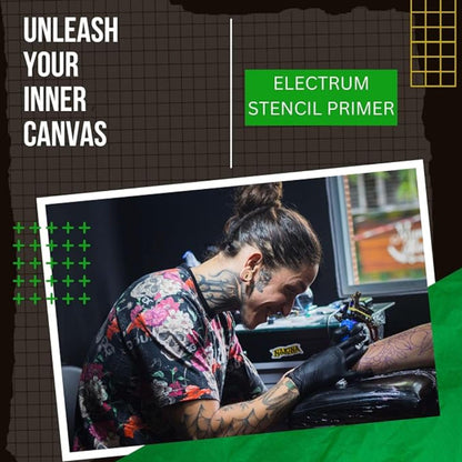 Electrum Tattoo Transfer Gel Solution – 2 oz Stencil Application Gel for Carbon & Marker Stencils, Made in USA by Tattoo Artists