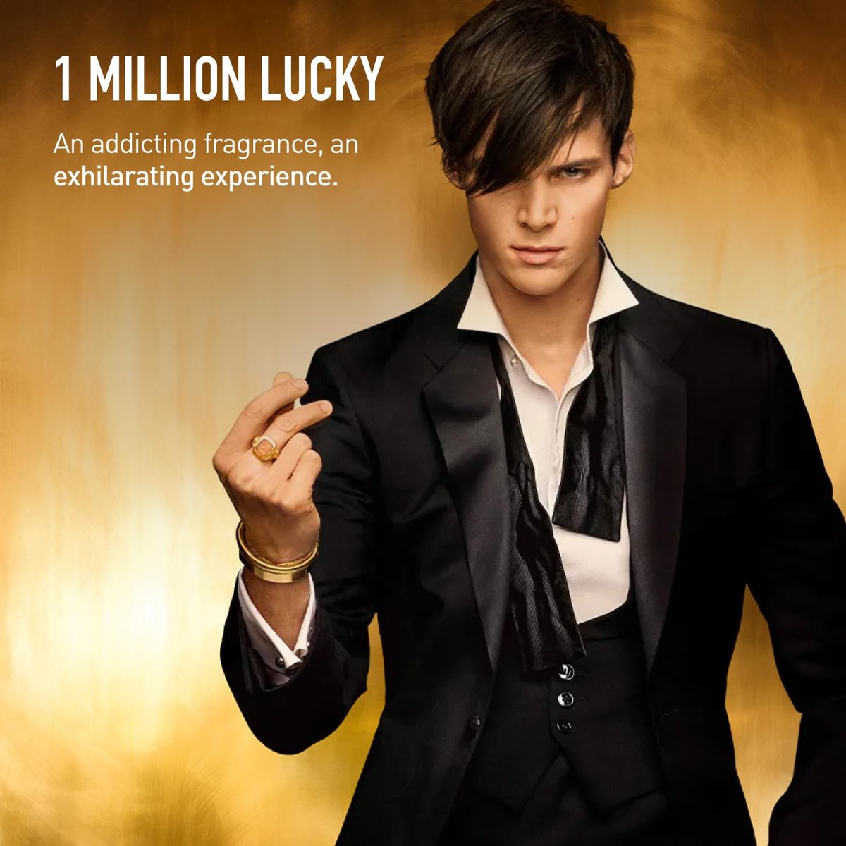 Rabanne 1 Million Lucky Eau de Toilette - Woody Aromatic Fragrance for Men with Hazelnut, Plum & Cedarwood - 3.4 oz Avelisse