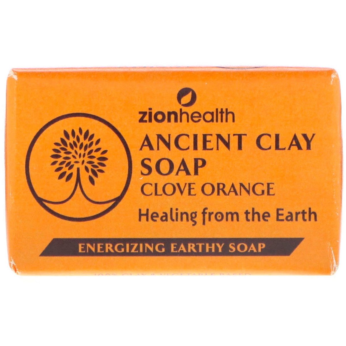 Zion Health Ancient Clay Orange Clove Soap – 6 oz Bar, Natural Detoxifying Body Bar - görsel 1