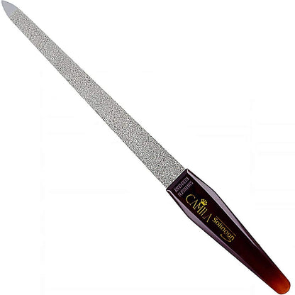 Camila Solingen CS19 Sapphire Metal Nail File – 8-Inch Double Sided Coarse & Fine for Natural Nails, Manicure & Pedicure