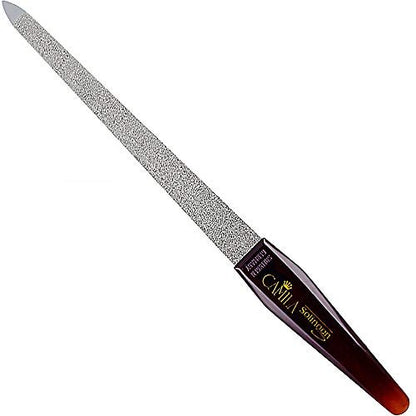 Camila Solingen CS19 Sapphire Metal Nail File – 8-Inch Double Sided Coarse & Fine for Natural Nails, Manicure & Pedicure